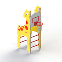 Жираф с баскетбольным кольцом